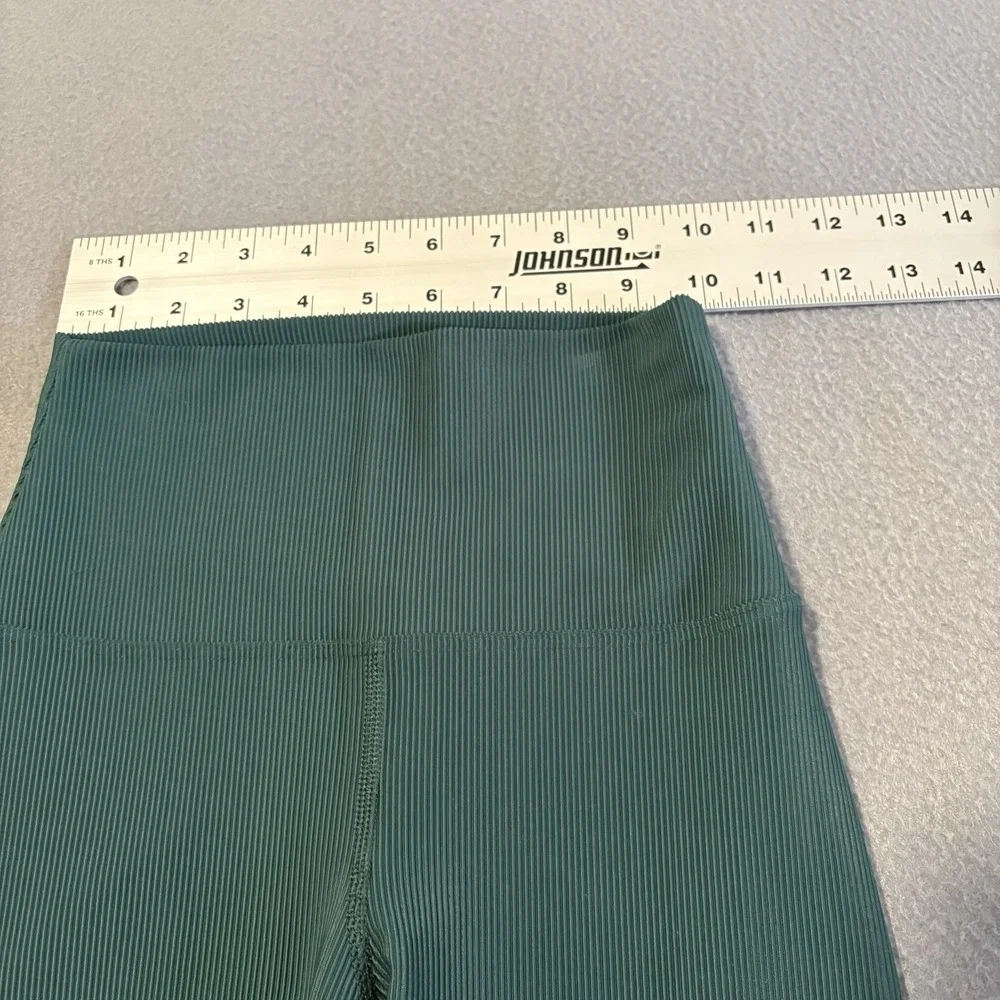 Beach Riot Sport‎ Ayla Leggings Women's XS Green Ribbed Stretch Made In USA